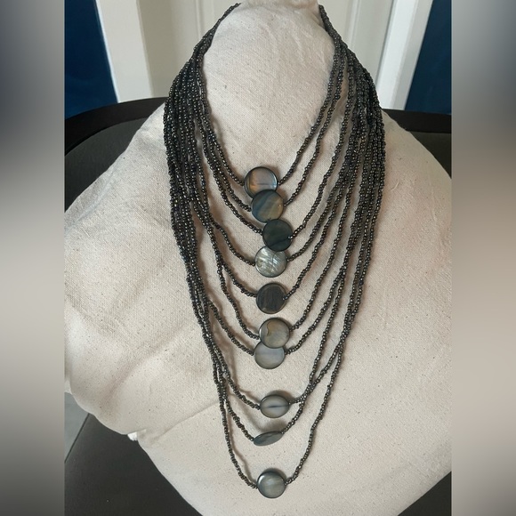 Beads Layered Necklace and bracelet jewelry set Litmus - Picture 3 of 7